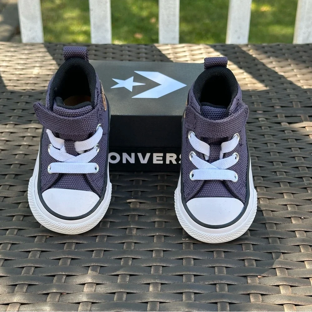 New Converse High-Top Sneakers, Malden Street 1V Mid Size 3M baby, Shadow Purple